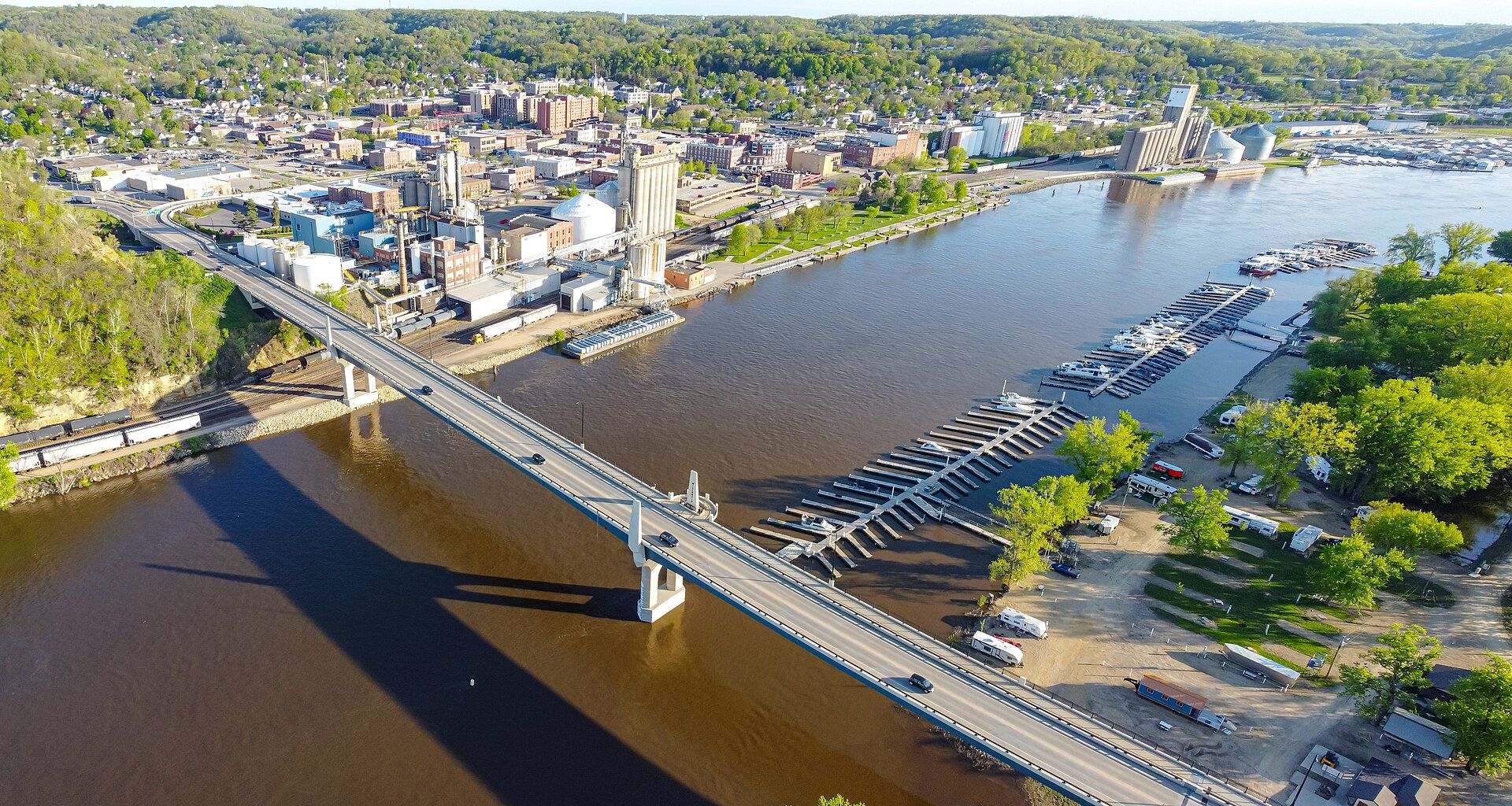 Red Wing, minnesota, featuring Red Wing, Minnesota - Red Wing is a city in and the county seat of Goodhue County, Minnesota, United States, along the upper Mississippi River. and Red Wing Bridge - The Red Wing Bridge is a bridge that carries U.S. Route 63 across the Mississippi River from Wisconsin to Red Wing, Minnesota., web design agency service area photo