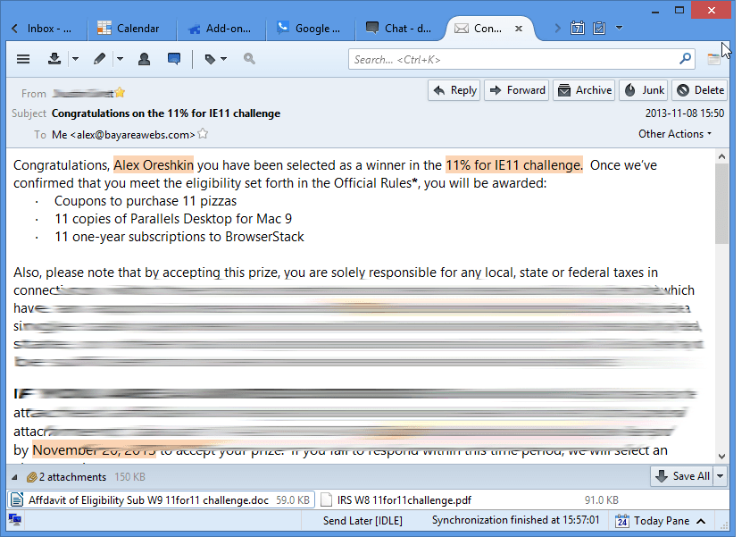 Outlook.com with desktop mail client Thunderbird